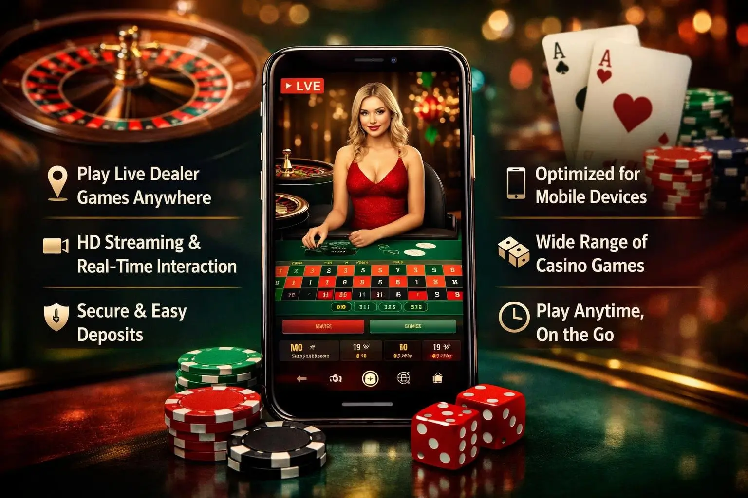 Mobile Live Casino Gaming